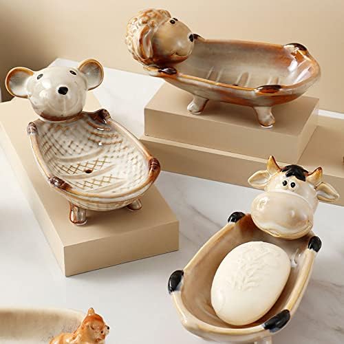 Američki pastoralni stil ovčjeg sapun za sapun za suđe Slatka životinjska keramika Stolni sapun Spužva za