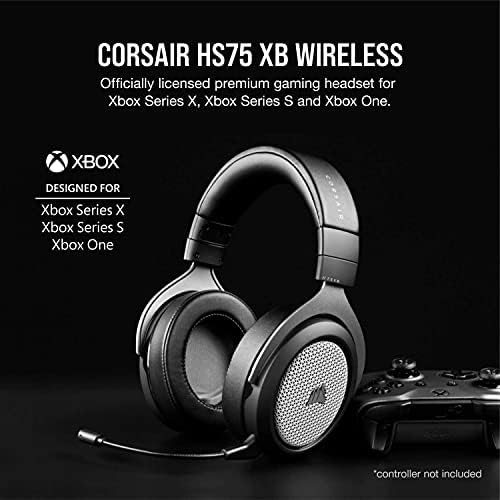 Corsair Hs75 XB Wireless Gaming slušalice za Xbox serije X, S & jedan, crn / srebro
