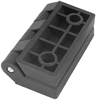X-dree 2pcs crna plastika Zamjena sklopivog šarke za poklopac za kućna vrata 64mmx63mm (2 piezas de plástico