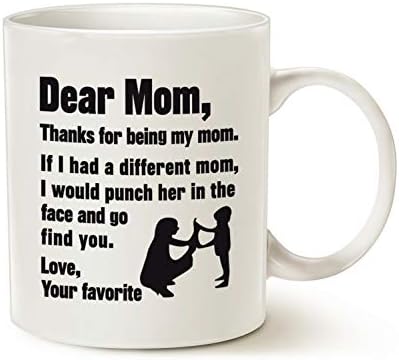 MAUAG Funny Majčin dan za mamu šolja za kafu, Najbolji pokloni za mamu Kup majke, bijeli 11 Oz
