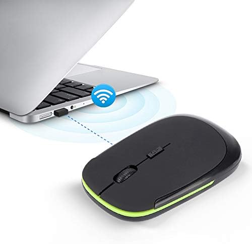 GOWENIC Archuu 3500l bežični miš,ultratanki 6-dugme 2.4 G 1200dpi USB bežični miš ergonomski optički miš