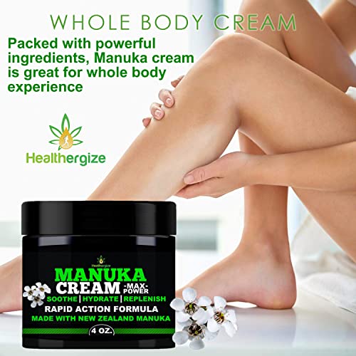 Healthergize Manuka hidratantna krema za lice i tijelo-Premium Manuka, Aloe Vera, lavanda-suha koža, cijelo