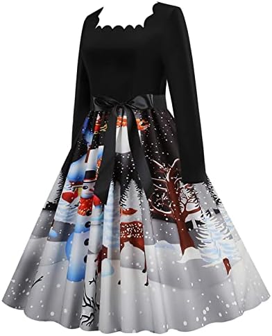 Viyw Maturalna haljina dugih rukava za žene 2022 Božić Zima Jesen linija Swing haljine haljine večernje