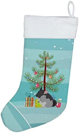 Caroline's blaga CK4432CS Black Velvet Chinchilla Merry Božićne božićne čarape, Kamin Viseći čarape Božićna