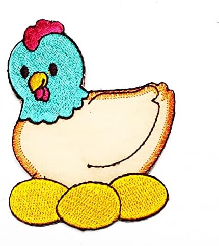 Kleenplus 3kom. Piletina sa jajima vezena Patch tkanina naljepnica crtani film deca deca pegla na šivajte