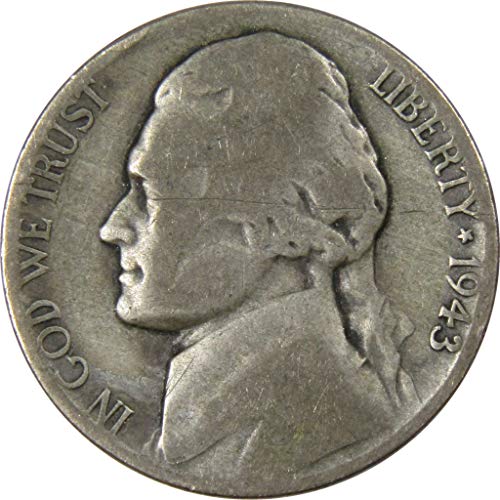 1943 P Jefferson Wartime Nickel AG O dobrom 35% srebra 5C Kolekcionar američke kovanice