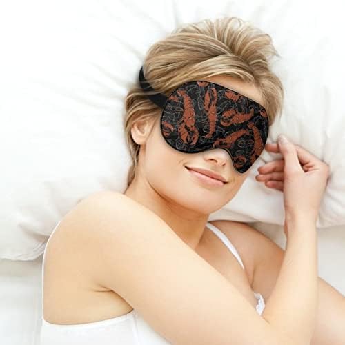 Crvena jastoga spava za spavanje zasljepljujuća maska ​​Slatka sjenila za oči Smiješni noćni poklopac s