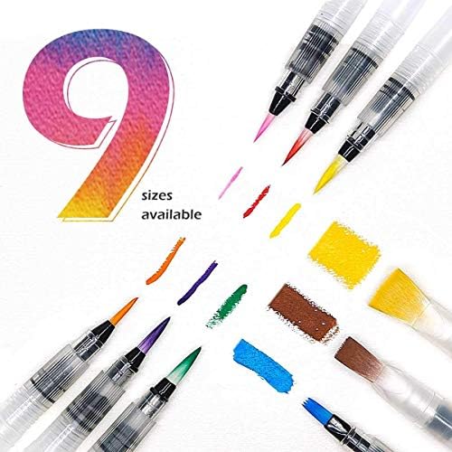 Set olovaka za akvarele - Super jednostavan za upotrebu i punjenje, Set četkica za akvarelne olovke od 9