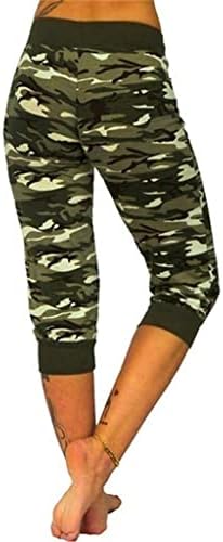Zsdvbzs ženske kapri joge hlače sa džepovima labav odbojnica vježbanje visokih struka gamaše ravne noge