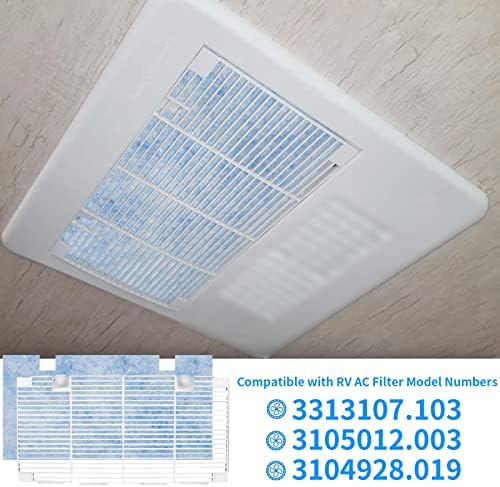Tikfoam RV AC filter zamena za Domtic Vent, 14 x 7.5 RV klima uređaji, RV zračni filteri 3313107.103 / 3105012.003,