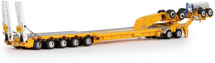 Drake veliki brdski kran 5x8 ljuljaška Drop Deck+2x8 Dolly 1/50 DIECAST kamion unaprijed izgrađen Model