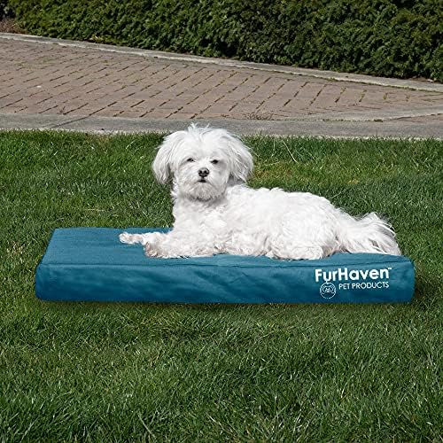 Furhaven Srednje ortopedsko ortopedsko krevet za pse, logotip otporan na otvoreni / vanjski logotip Ispis