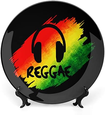 Reggae Music Jamajka Rasta Ispisana kost Kina Dekorativna ploča Okrugla ploča Okrugli ploča sa zaslonom