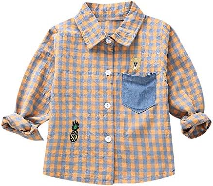 Boys's Majica Bluza Toddler Baby Kids Plaid GentlemanTops Odjeća odjeća Dječačke hlače 4T