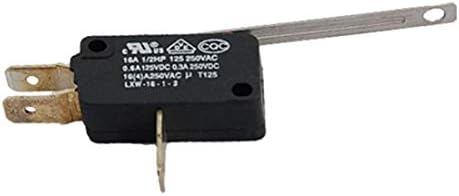 Novo Lon0167 duga ravna poluga šarke 3 terminala Micro Switch Crna (Langer gerader Scharnierhebel 3 Anschlüsse