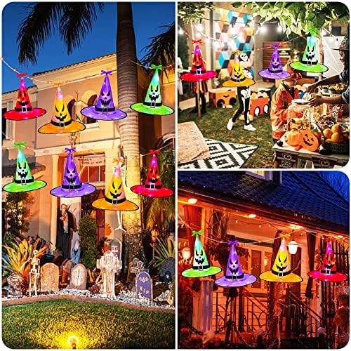 Knowfunn 43ft Halloween Witch Hat Lights 183 LED Vanjska svjetla 8 modovi žičana svjetla vodootporna na