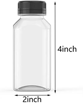 5 kom 5 oz plastičnih boca za sok prazne čiste posude sa poklopcima otpornim na neovlašćeno korišćenje za