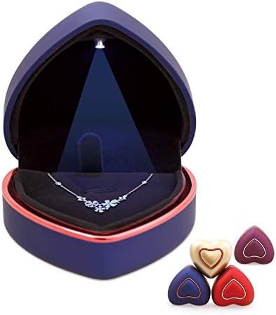 Wislist ogrlica kutija sa Led svjetlom mala u obliku srca naušnica nakit umetak Velevt za prijedlog angažman