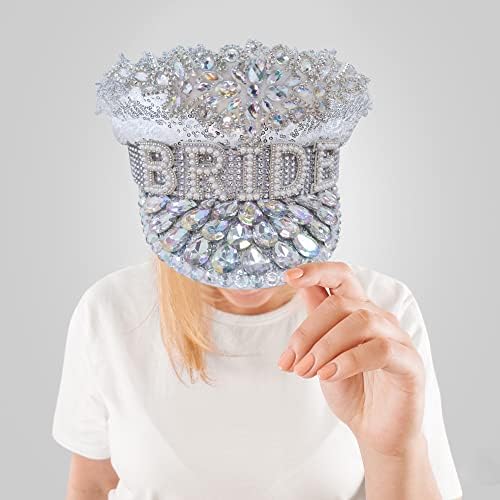 Ulrica Sparkly Bride šešir sa Rhinestones-savršen za djevojačko veče zabave & amp;Vjenčanje Pribor