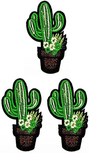Kleenplus 3kom. Cartoon Cactus modni Patch naljepnica Craft zakrpe DIY aplikacija vezeni šije željezo na