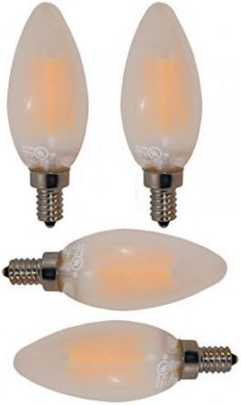 SleekLighting 6-Watt E12 LED filament Candelabra sijalica-zatamnjiva-topla bijela 2700k dekorativna sijalica