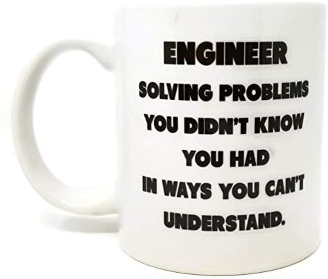 Keramička Smiješna Šalica-Inženjer. Rješavanje problema - 11 šalica za kafu Oz - smiješno inspirativno i