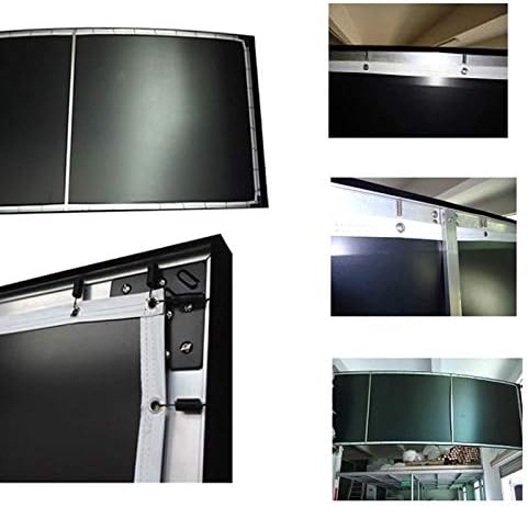 Zhuhw 4k 16: 9 Bijeli tkani akustični prozirni Prilagodite 3D zakrivljeni ekran projektora fiksnog okvira