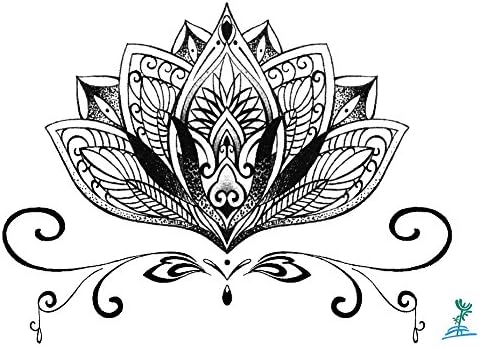 Yeeech Privremeni tetovaže papir Sanskrit Lotus za ručni seksualni proizvod