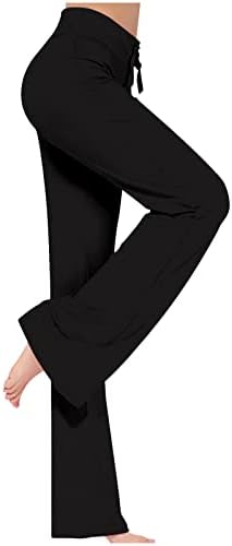 Wiyuqen Womens Flare Yoga Hlače High Struk Crossover Workout Bootleg hlače sa džepovima Bootleg Control