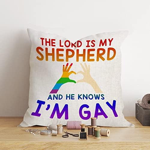 Lezbijski gej Progress Pride Rainbow Backing Jastuk GOSPODIN JE MOJ SOBE I KNOJEM da sam gej jastučni jastuk