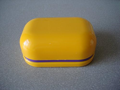 Pravokutna žuta plastična košarica držač za suđe za lay u kadi ili putujući. NOVO