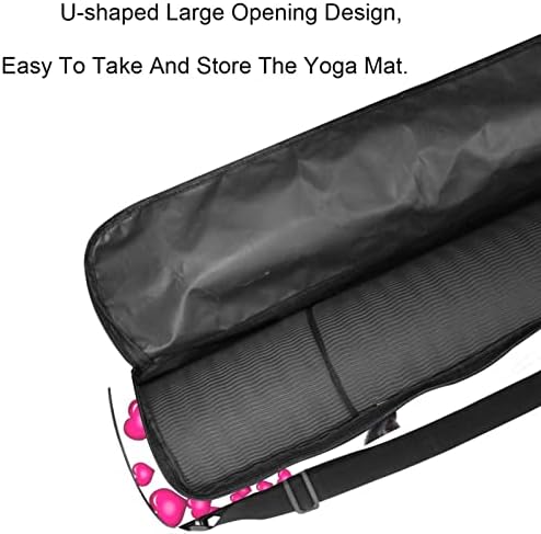 RATGDN Yoga Mat torba, Mops sa Rose Exercise Yoga Mat Carrier full-Zip Yoga Mat torba za nošenje sa podesivim