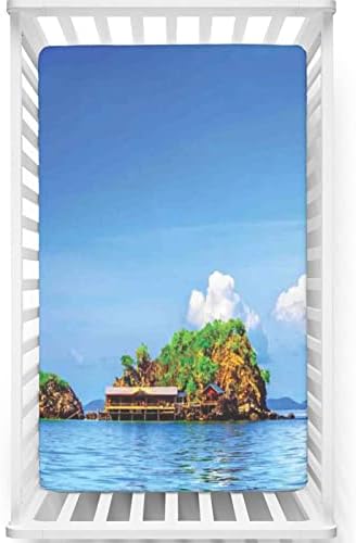 Otok Temanski plahte, prenosivi mini listovi krevetića Mekani i rastezljivi objekat krevetića-dječji krevetić