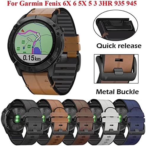 Bandkit Quickfit Watch remen za Garmin Fenix ​​7 7x 6 6x Pro 5x 5 Plus 3HR 935 945 S60 originalni kožni