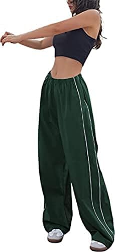 Žene prevelike teretne hlače Baggy Vintage ravno nogu Cargo Y2K pantalona 90s Goth seksi niski rid jogger