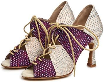 Minishion plesne cipele za žene čipke visoke pete Latinske sandale L460
