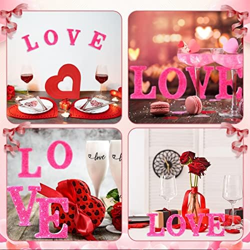 4 kom Valentinova ljubav love love drvena slova rustikalne valentines dekor ljubavni pisma blok love drveni