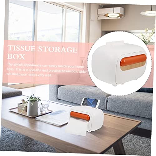 SOLUSUSTE BOX Bijelo tkivo držač za spavaće sobe za pohranu Papira Magnetska kontejnera Organizator kupaonice