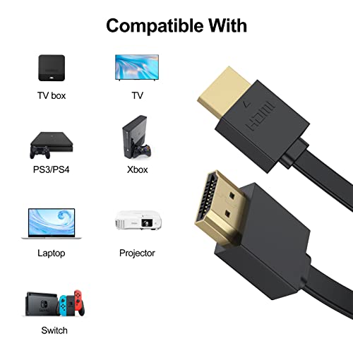 Sromgee kratki HDMI kabl 1 stopa, fleksibilan & Super Slim HDMI muški na muški konektor kabl, Ultra high