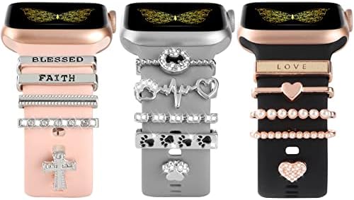 Grejski band Charms Dekorativni prstenovi Kompatibilni sa Apple Watch Band 38mm 40mm 41mm 42mm 44mm 45mm
