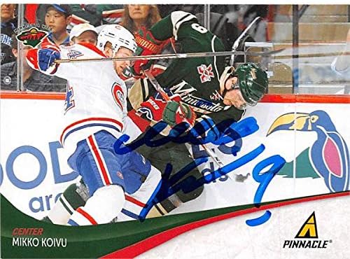 Mikko koivu Autographirana hokejaška kartica 2011 Pinnacle 70 - Kartice za autograme u hokeju