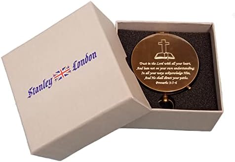 Personalizirani veliki džepni kompas ugravirani religijski pokloni | Jedinstveni kršćanski / katolički čuva