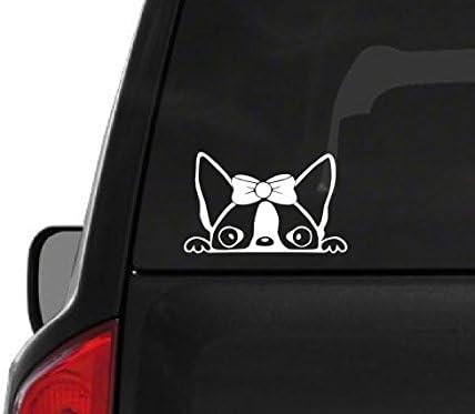 Peekting Boston Terrier Girl Vinil naljepnica za naljepnice za auto / kamion laptop / netbook prozor