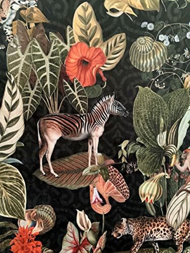 Tkanina za životinje Kraljevstva džungle prodana po metru Crni baršun materijal za šivanje Leopard Zebra