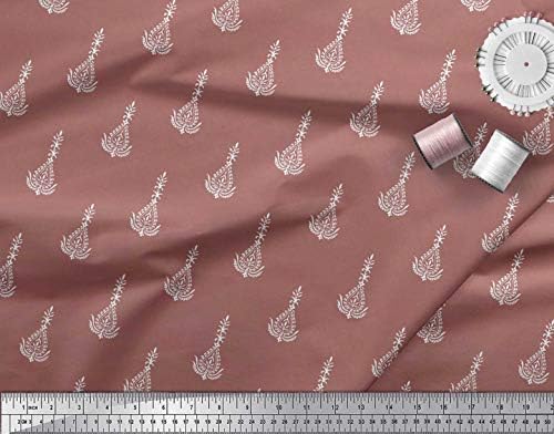 Soimoi pamučni dres tkanina lišće & amp; Floral Block Print Fabric by the Yard 58 inch Wide