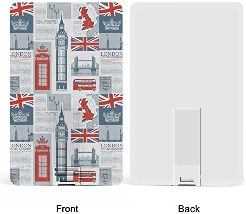 Tema Velike Britanije i Londonske britanske zastave USB fleš pogon Personalizirana kreditna kartica Pogonski