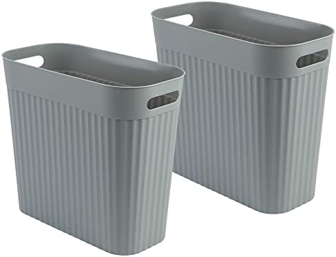 VonSom mala kanta za smeće Plastična korpa za otpatke 3 galona kanta za smeće tanka za kupaonske praškaste
