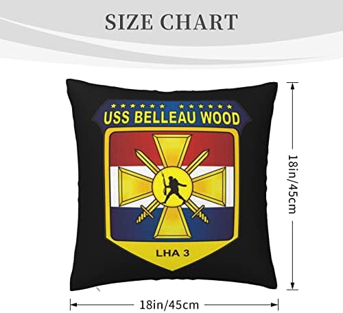 Kadeux USS Belleau Wood LHA 3 jastučni umetci 18x18 inčni jastuci za bacanje ubacuju na poklopac jastuka