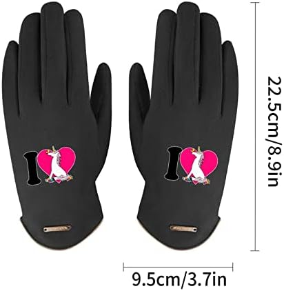 Volim zimske rukavice za žene za žene toplim dodirnim zaslonom pune prste rukavice