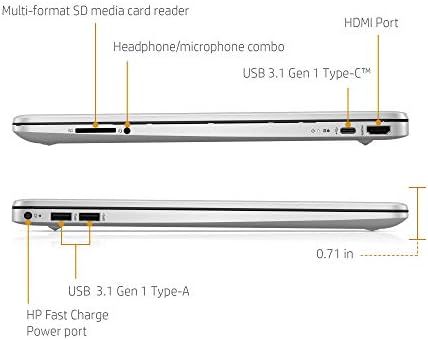 HP 15.6-inčni IPS Laptop visokih performansi, Intel četvorojezgarni i5-1035g1 do 3.6 GHz , 8GB DDR4 RAM,